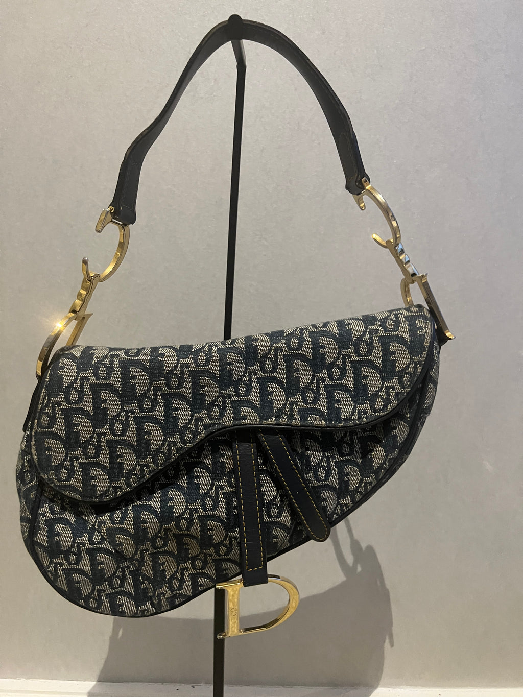 Christian Dior black sadle bag