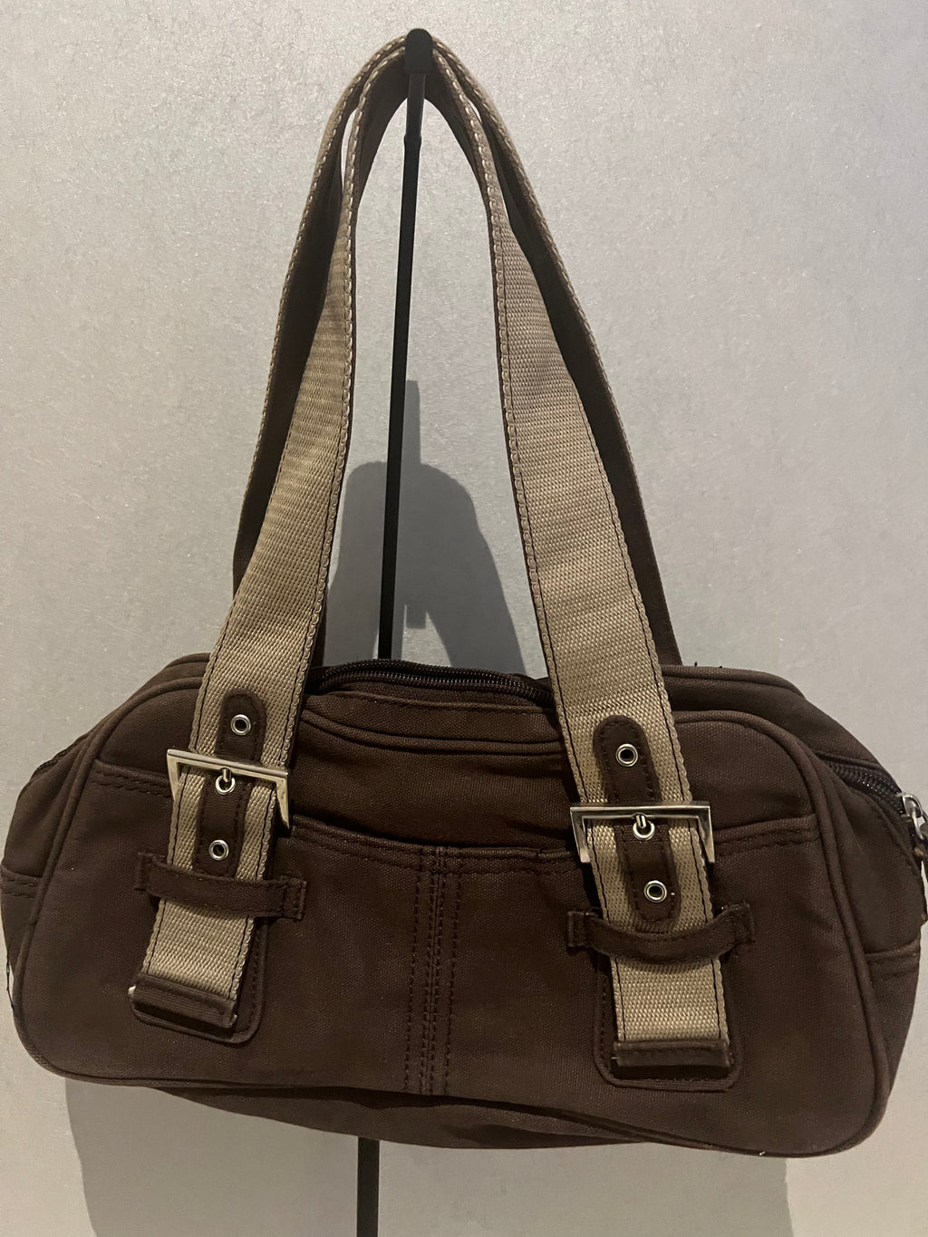 Brown hand bag