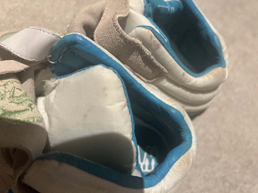 Cream/blue Diesel wedges