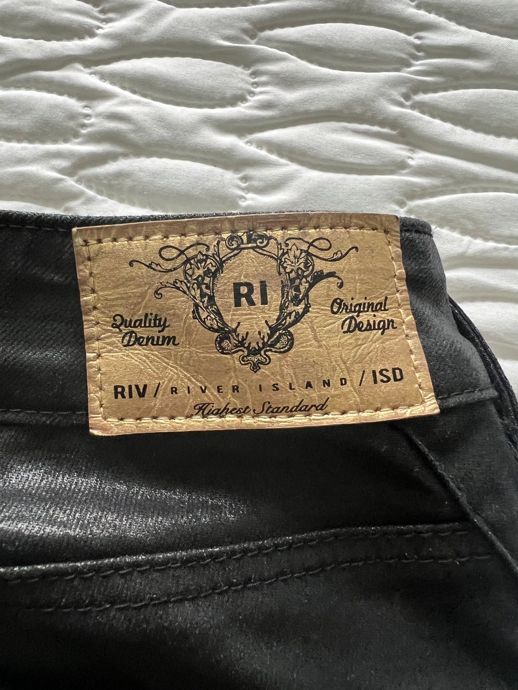 Black leather trousers