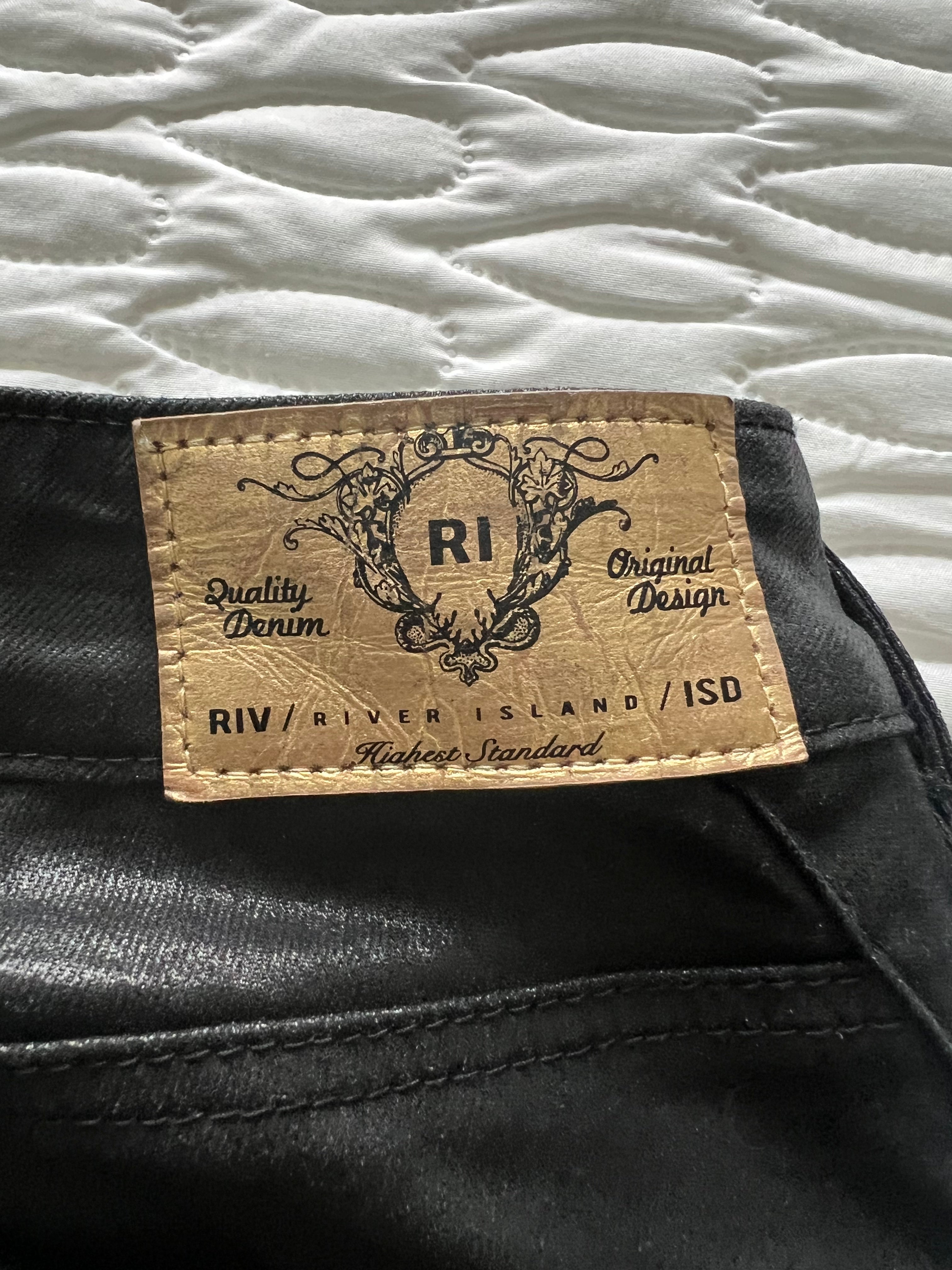 Black leather trousers