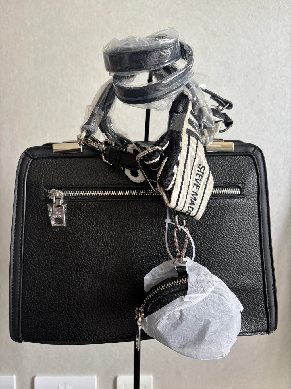 Black Steve Madden Handbag / Multiple handles