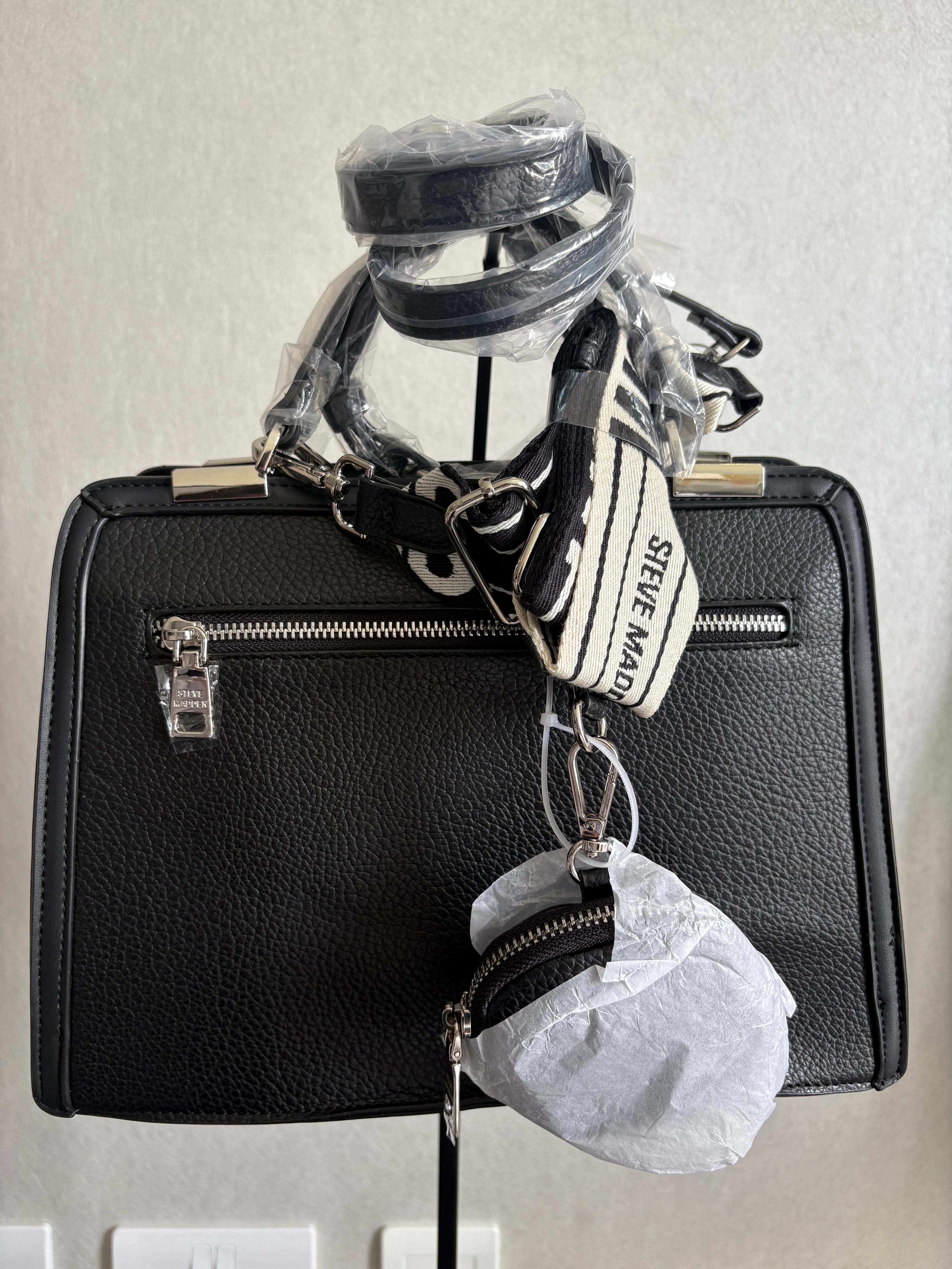 Black Steve Madden Handbag / Multiple handles