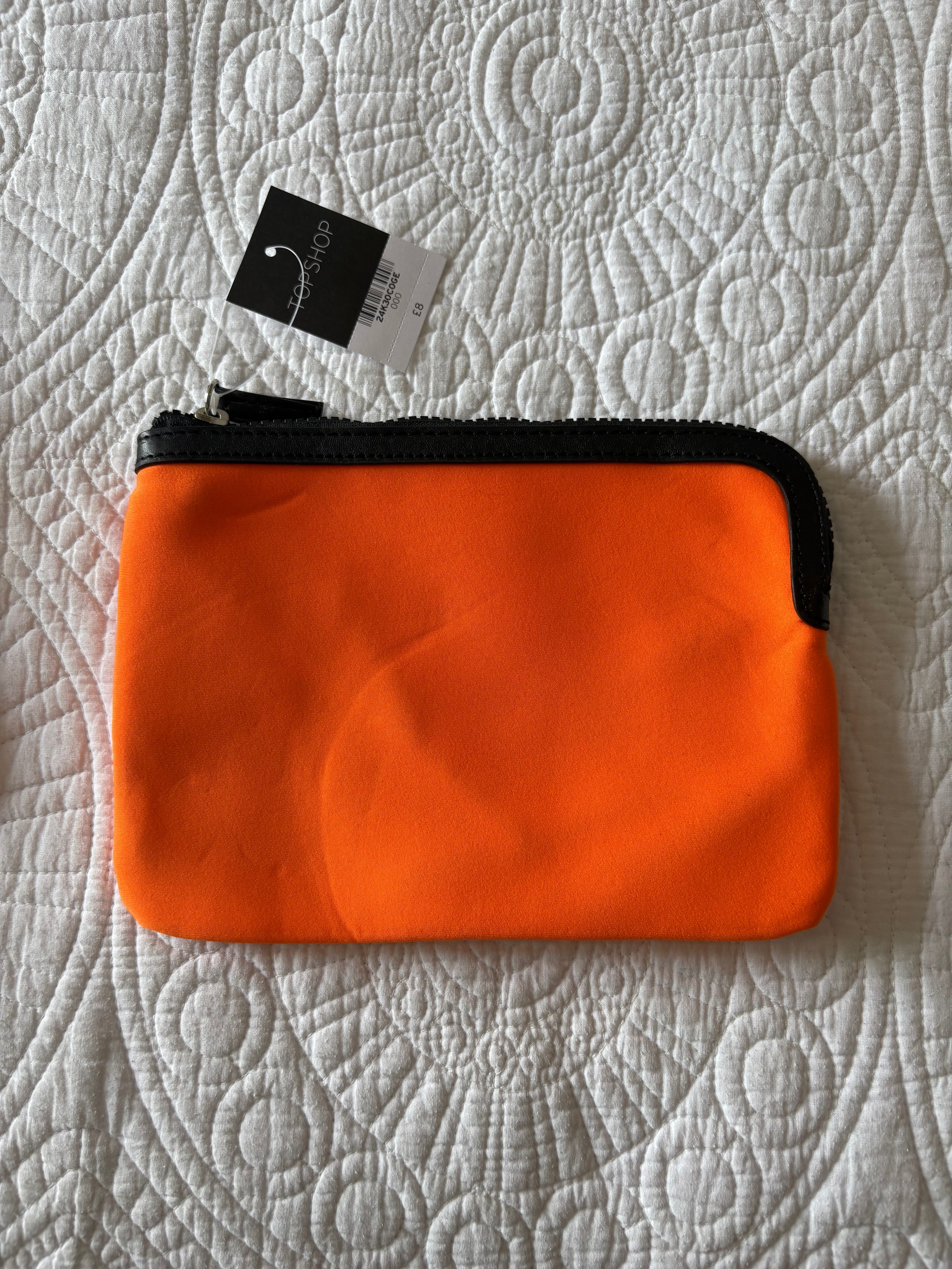 Neon Orange clutch bag