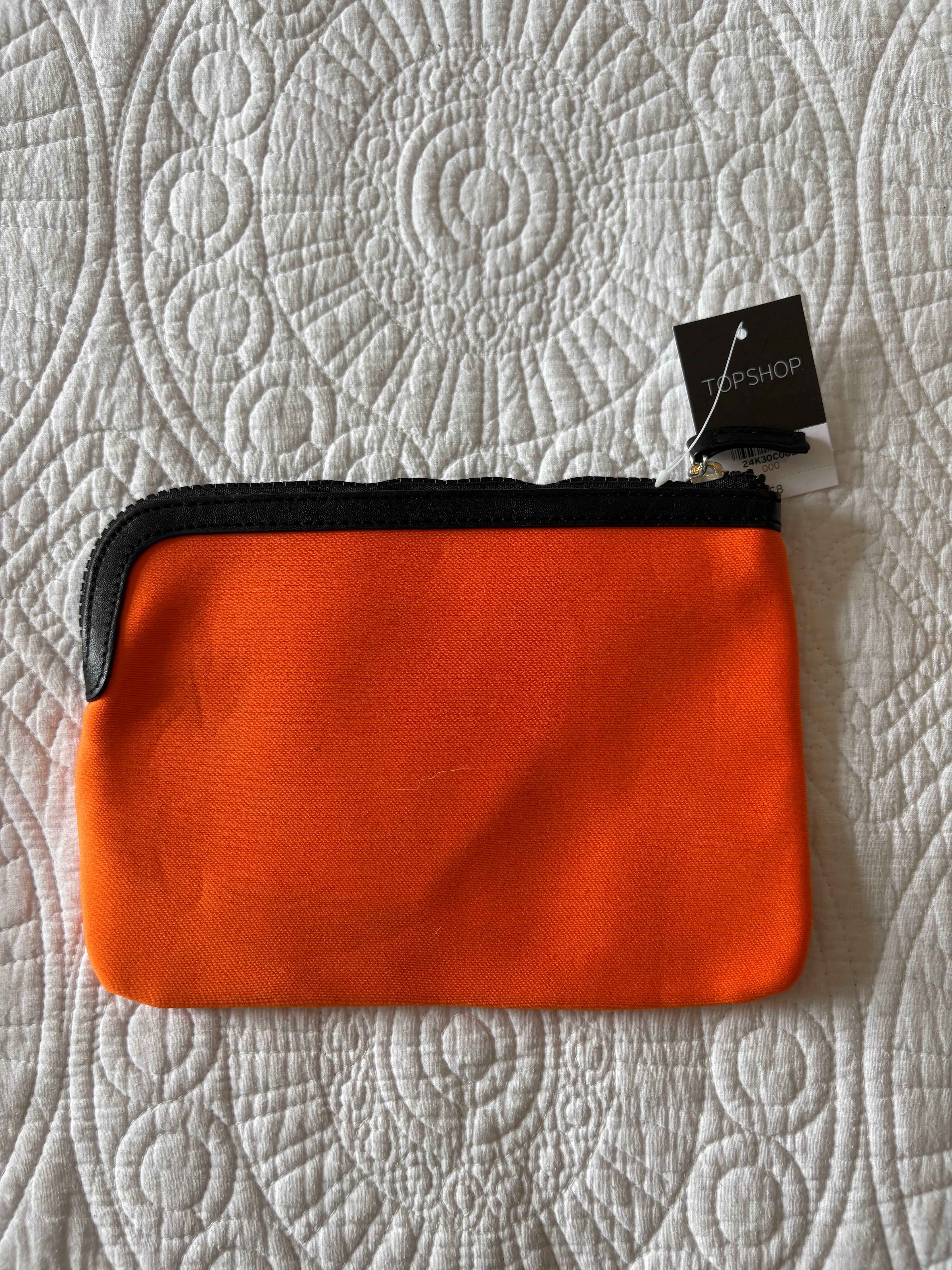 Neon Orange clutch bag
