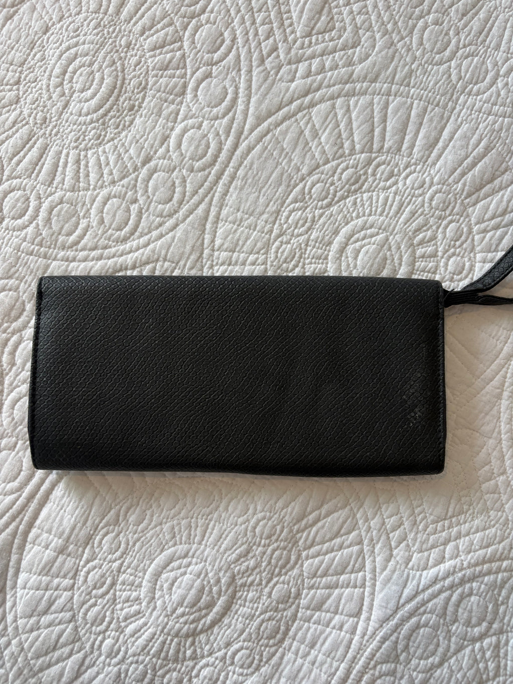 Black clutch bag with gold detail + Strap