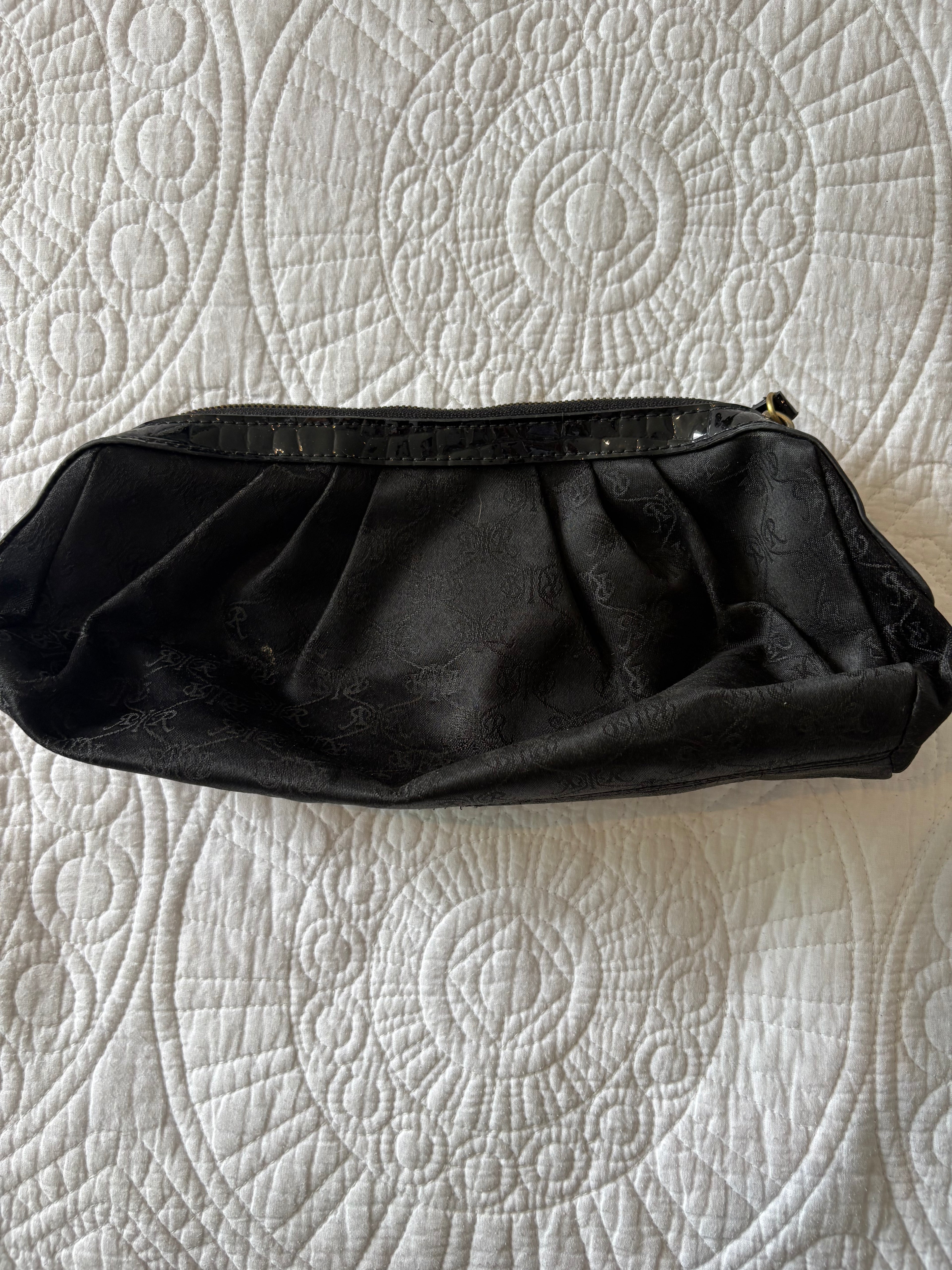 Black zip up clutch