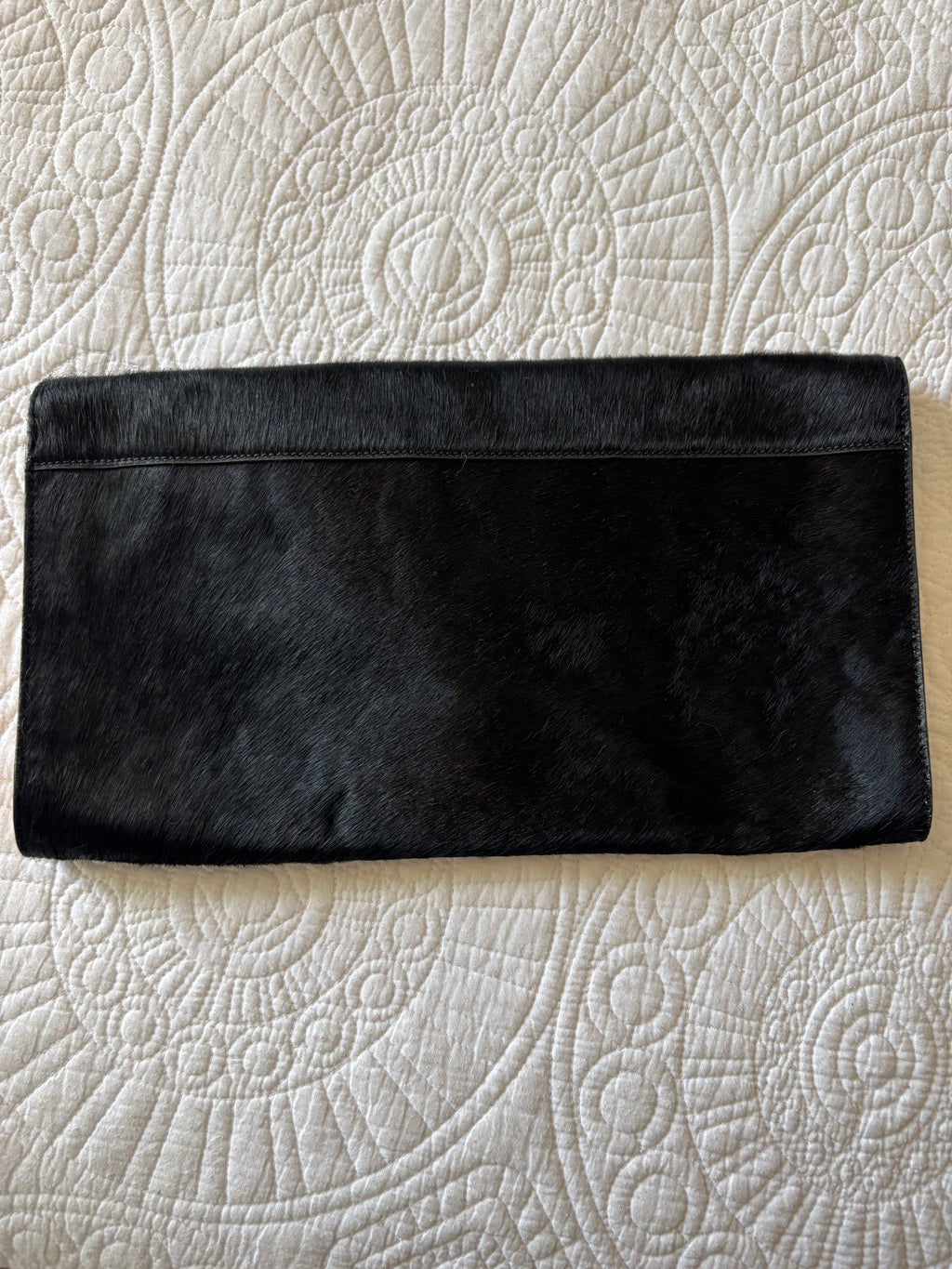 Ted Baker Black fluff clutch bag