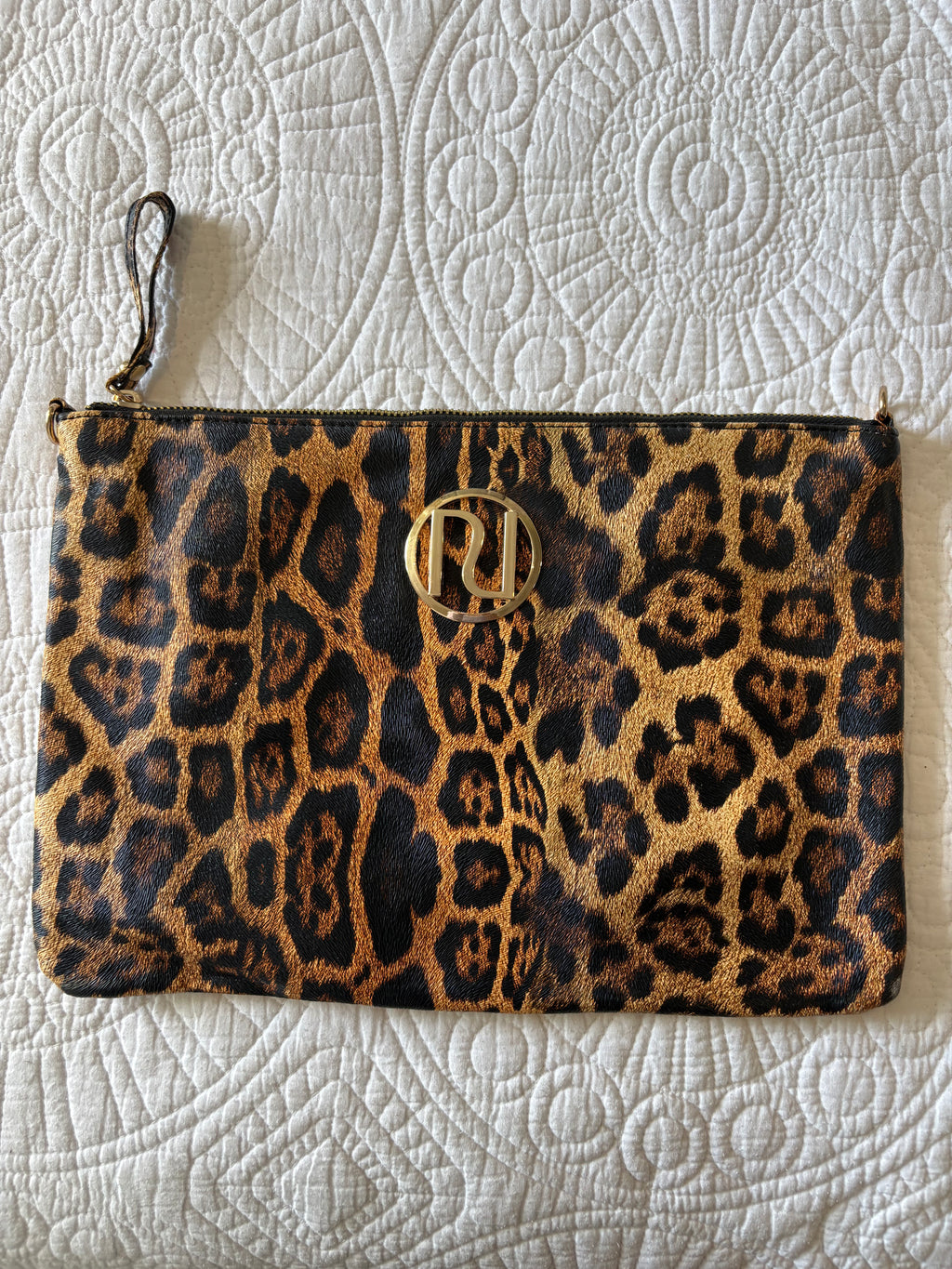 Leapord print / textured clutch bag, adjustable (clutch or strap, strap included)