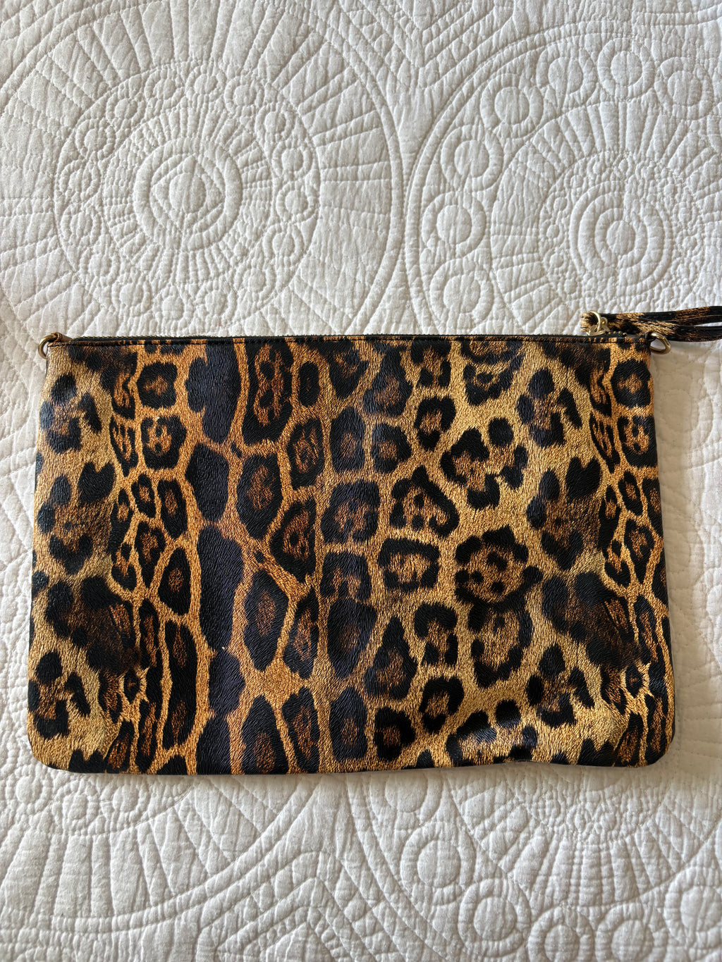 Leapord print / textured clutch bag, adjustable (clutch or strap, strap included)