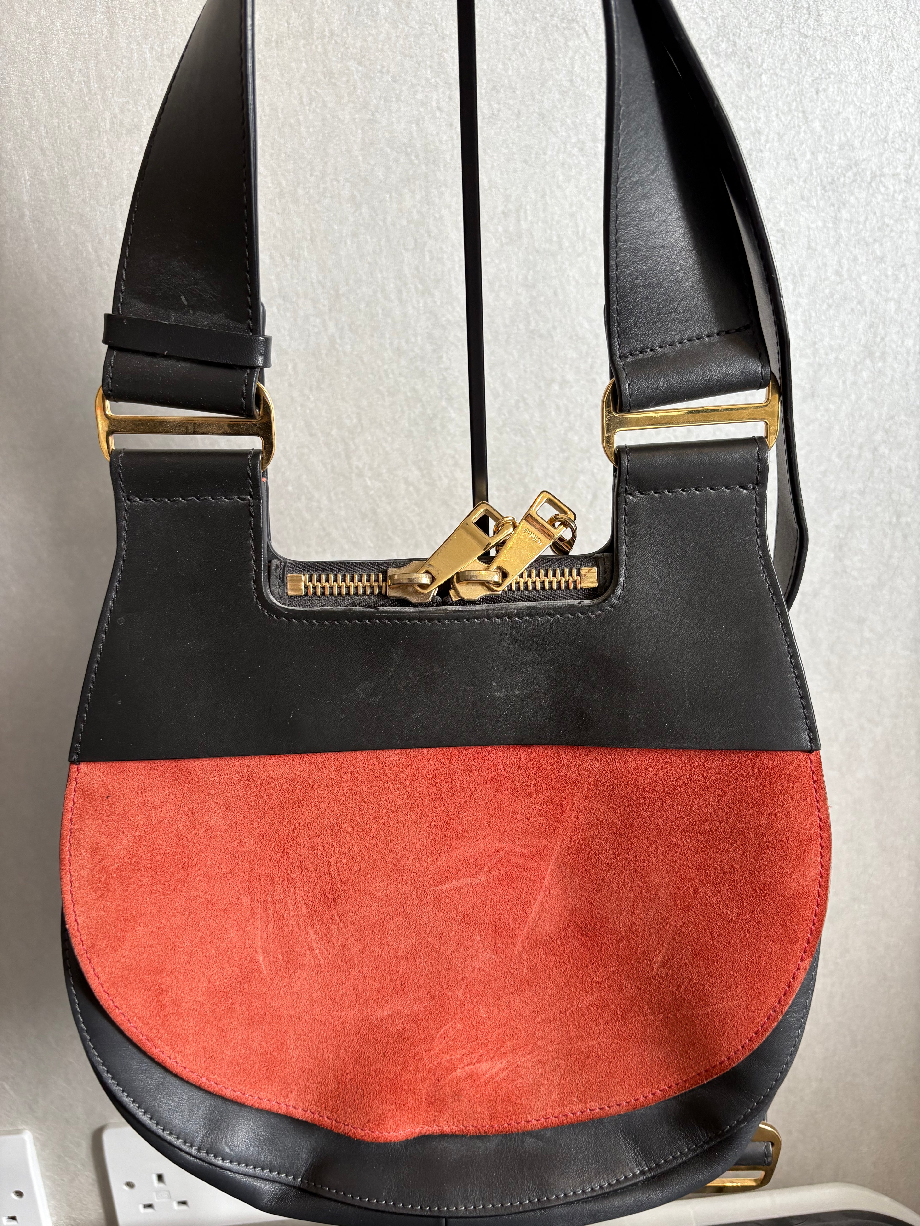 Black/orange Chloe handbag