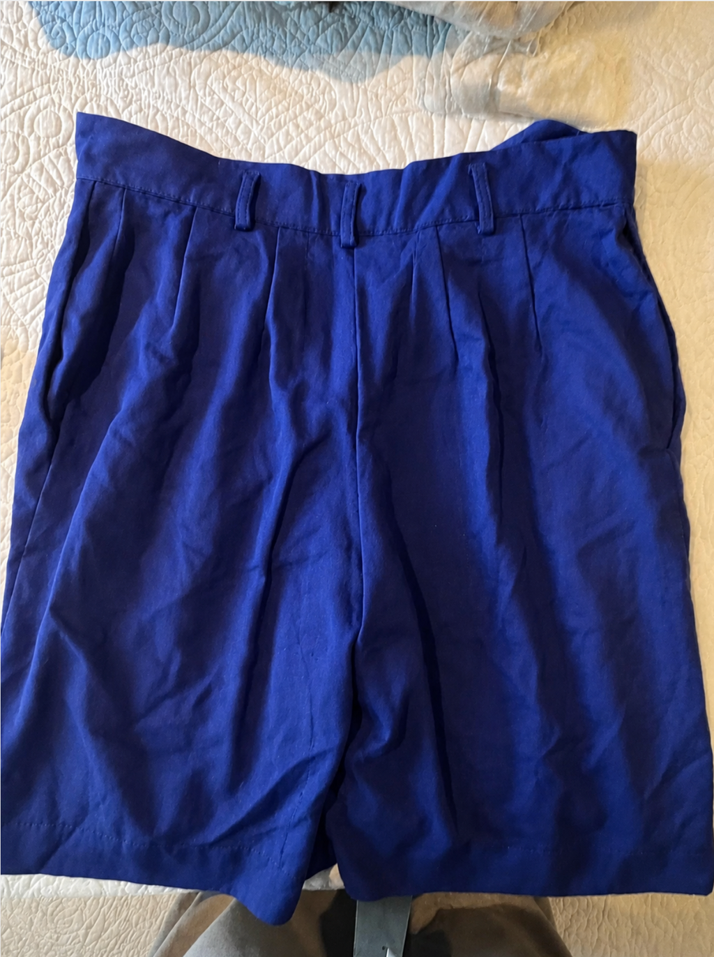 High waisted purple shorts